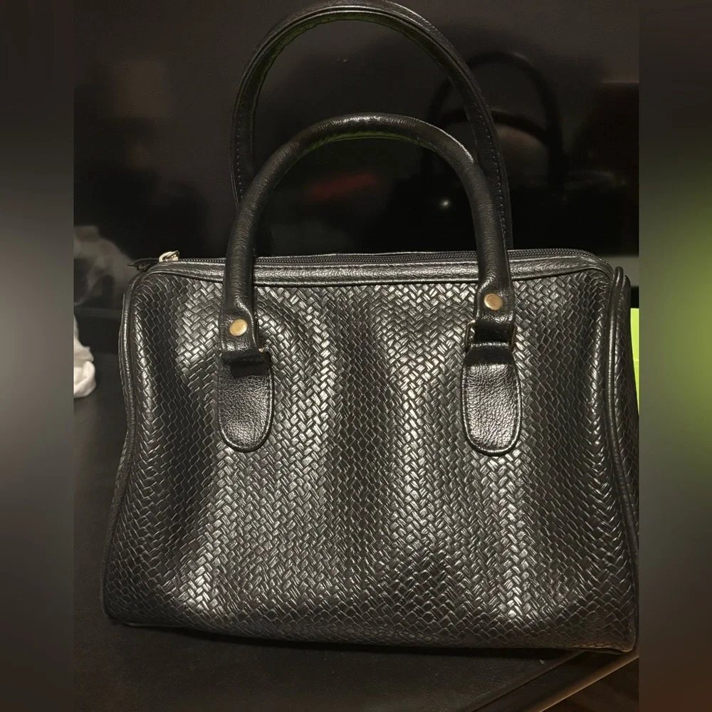 Skandi 90s vintage braided Black Hand Bag Purse whimsigoth dark academia GITANO